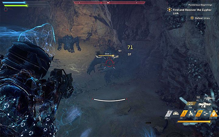 Wyrusz do kolejnej części jaskini, w której do pokonania są dwa kolejne potwory Ursix - Tajemnicze początki | Solucja do gry Anthem - Anthem - poradnik do gry