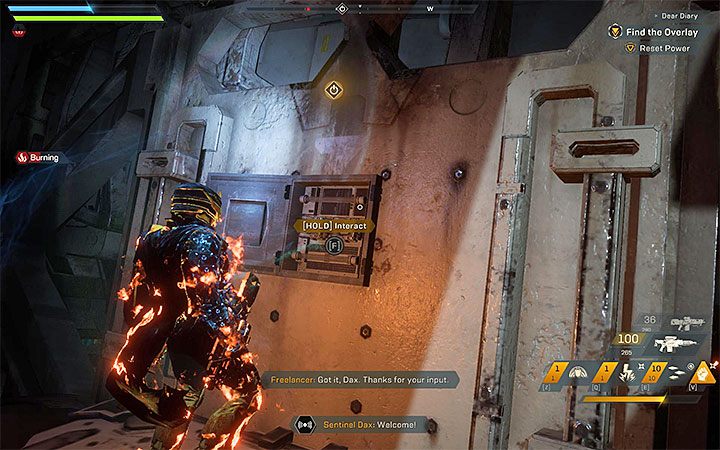 Dotrzyj teraz do jednej z bocznych ścian Stridera - Kochany pamiętniku | Solucja do gry Anthem - Anthem - poradnik do gry