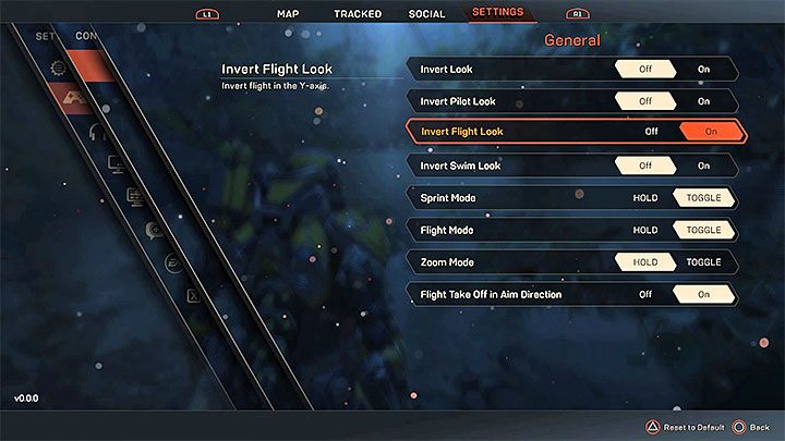 Domyślne ustawienia sterowania w locie w grze Anthem wyglądają tak, że główny bohater we wszystkich czterech kierunkach skręca w tę samą stronę, w którą wychylona została gałka analogowa - Sterowanie w Anthem - Anthem - poradnik do gry