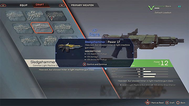 Jeśli spełniasz wszystkie wymagania to możesz przytrzymać przycisk craftingu - Jak wytwarzać nowe bronie? - Crafting w Anthem - Anthem - poradnik do gry