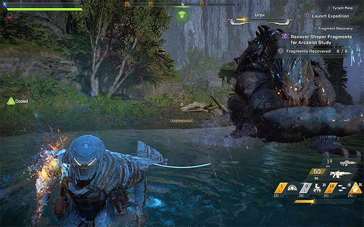 Twój javelin ma dwa paski - niebieski pasek pancerza i zielony pasek zdrowia - Porady na start w Anthem - Anthem - poradnik do gry