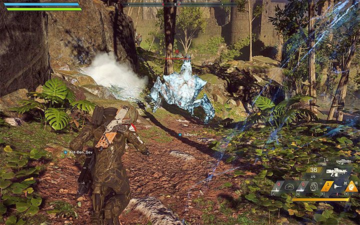 Granaty (Grenades) - Jeżeli zależy ci na ułatwieniu sobie wyprowadzania ataków combo to zainteresuj się umiejętnością Frost Grenade (Granat zamrażający) oznaczoną ikoną celownika - Łowca - klasa javelina w Anthem - Anthem - poradnik do gry