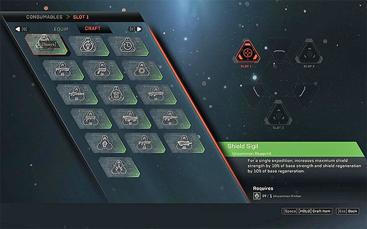 Stymulanty (Consumables) - Wybór stymulantów powinien być w pewnym stopniu uzależniony od specyfiki danej misji, aczkolwiek jest także kilka uniwersalnych stymulantów, które możesz ustawiać niezależnie od założeń zadania - Łowca - klasa javelina w Anthem - Anthem - poradnik do gry