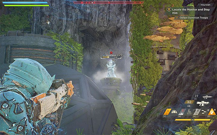 Po wygranej btiwie opuść kryjówkę (interaktywny panel obok drzwi) i zacznij podążać za sygnałem Monitora - Inkursja | Solucja do gry Anthem - Anthem - poradnik do gry