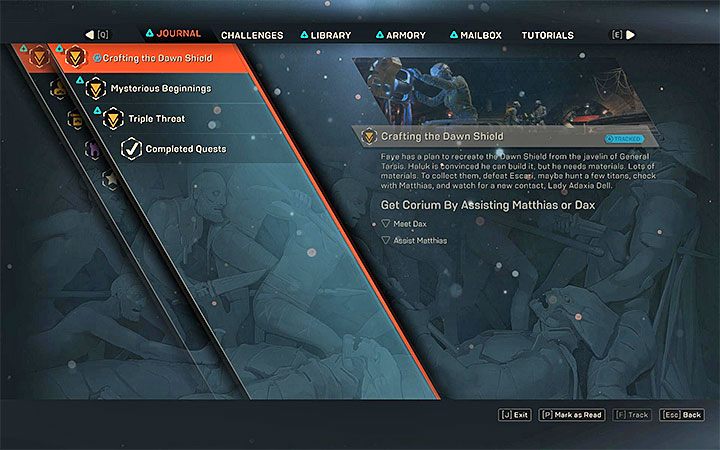 Misję rozpoczynasz spotykając się z Halukiem w Forcie Tarsis - Wykucie Tarczy Świtu | Solucja do gry Anthem - Anthem - poradnik do gry