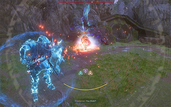 Musisz zainstalować znaleziony komponent na striderze celem naprawienia wielkiej maszyny kroczącej - Freelancerzy - Misje poboczne w Anthem - Anthem - poradnik do gry