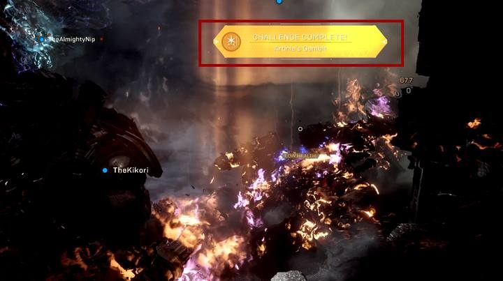 Gdy zdobędziesz odpowiednią ilość zabójstw, ujrzysz na ekranie informację o zdobyciu kolejnego poziomu wyzwania - Rodzaje wyzwań i nagrody za ich zaliczanie w Anthem - Anthem - poradnik do gry