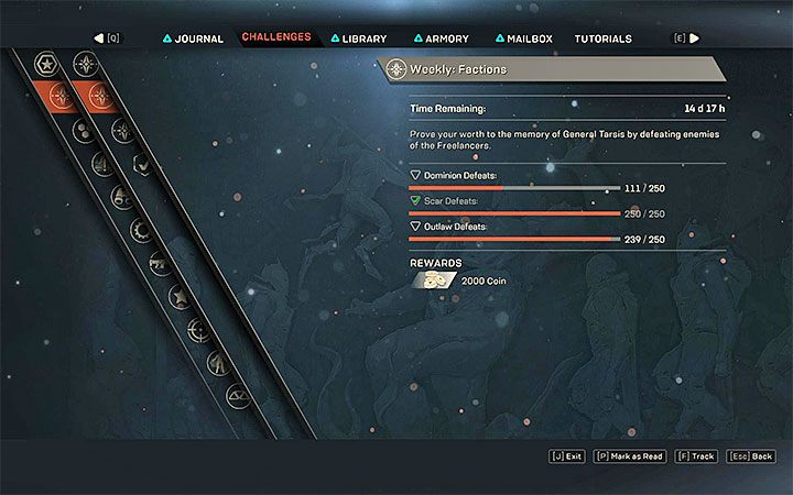 Tylko wybrane wyzwania oferują możliwość zdobycia monet - sprawdzaj to zawsze na samym dole ich opisów w sekcji REWARDS - Zarabianie - Jak szybko się wzbogacić w Anthem? - Anthem - poradnik do gry