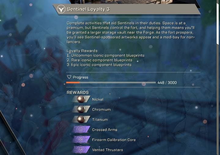 Wysoka reputacja pozwoli ci uzyskać dużo nowych schematów modułów i stymulantów - Crafting w Anthem - Tworzenie przedmiotów - Anthem - poradnik do gry