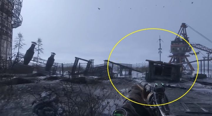Nie idź jednak w kierunku ogromnego budynku - Metro Exodus: Wołga - Ulepszenia i ciekawe miejsca, mapa, lista - Metro Exodus - poradnik do gry