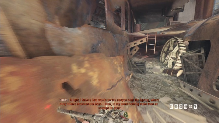 Aby wejść do środka musisz wspiąć się po drabinie - Metro Exodus: Morze Kaspijskie - solucja, misja poboczna - Metro Exodus - poradnik do gry