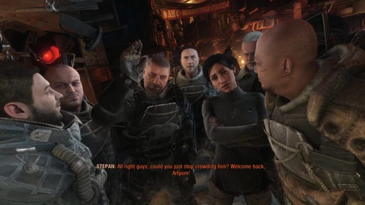 Gdy będziesz gotowy, wyjdź na zewnątrz, gdzie czeka cię komitet powitalny - Metro Exodus: Wizyta w kanałach, Moskwa - solucja - Metro Exodus - poradnik do gry