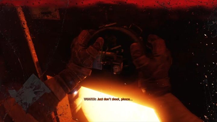 Przejdź niebieskimi drzwiami dalej i ponownie zabijaj wrogów - Metro Exodus: Wrogi pociąg, Moskwa - solucja - Metro Exodus - poradnik do gry