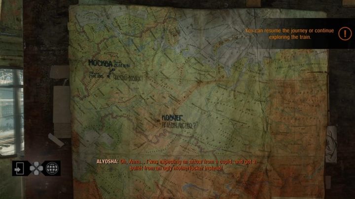 Na początku czeka cię dość dyskusja na temat obecnej sytuacji z resztą załogi - Metro Exodus: Aurora, Zima - solucja - Metro Exodus - poradnik do gry