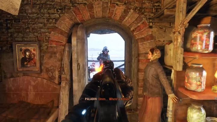 Wystarczy poczekać, aż do pokoju z Nastyą i Katyą włamią się żołnierze - przywitaj ich wystrzałem z broni i szybko zabij - Metro Exodus: Ucieczka z cerkwi, Wołga - solucja - Metro Exodus - poradnik do gry