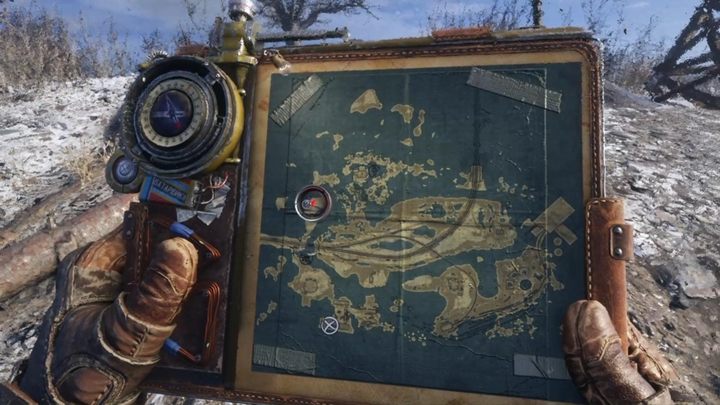 Przed rozpoczęciem zadania, warto odwiedzić miejsce wskazane na powyższej mapce - Metro Exodus: Poszukiwanie Kresta, Wołga - solucja - Metro Exodus - poradnik do gry