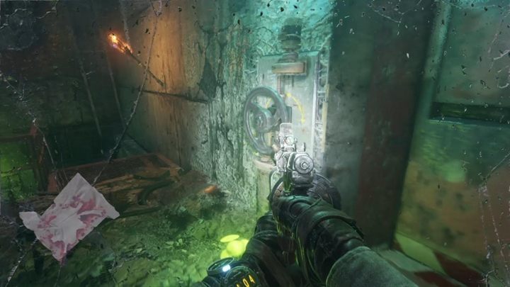 Skorzystaj z kołowrotka, by odblokować bramę - Metro Exodus: Hangar z wielką rybą, Wołga - solucja - Metro Exodus - poradnik do gry