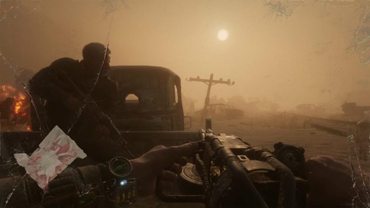 Musisz kluczyć od wraku do wraku i powoli skracać dystans między wrogami - Metro Exodus: Strzelanina w obozie, Morze Kaspijskie - solucja - Metro Exodus - poradnik do gry