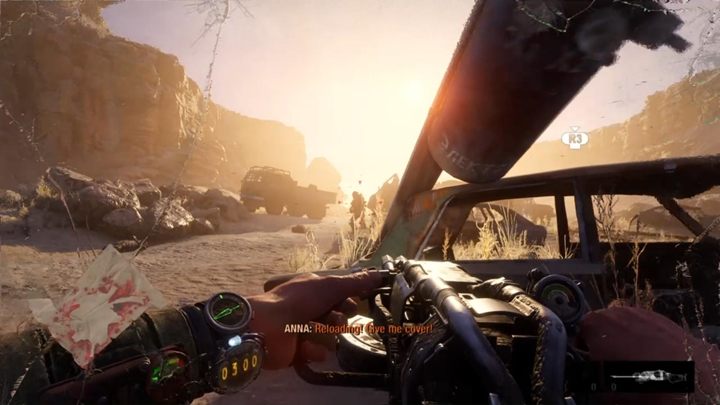 Największym wyzwaniem będzie mocno opancerzony bandyta, który posiada przy tym ciężki karabin - Metro Exodus: Strzelanina w obozie, Morze Kaspijskie - solucja - Metro Exodus - poradnik do gry