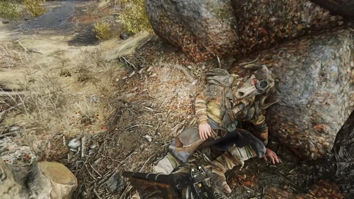 Po scenkach, idź ścieżką w kierunku X - Metro Exodus: Pojmanie i wioska pionierów, Tajga - solucja - Metro Exodus - poradnik do gry