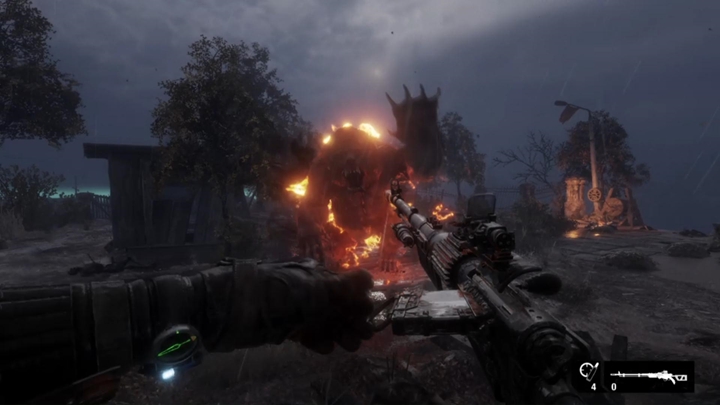 Idź odblokowaną drogą i schodami na górę - Metro Exodus: Droga na tamę i spotkanie z Aloszą, Tajga - solucja - Metro Exodus - poradnik do gry