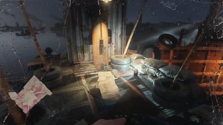 Dotrzyj następnie do dźwigni, która jest na górze, obok zamkniętej bramy - Metro Exodus: Wyprawa po wodę, Morze Kaspijskie - solucja - Metro Exodus - poradnik do gry