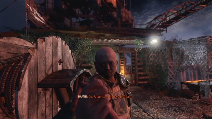 Po pewnym czasie zjawi się Damir i wspólnie dotrzecie do Barona - Metro Exodus: Forteca Barona, Morze Kaspijskie - solucja - Metro Exodus - poradnik do gry