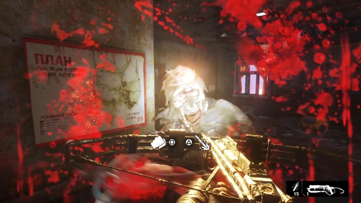 Wrogowie są bardzo słabo uzbrojeni i praktycznie walczą jedynie z pomocą kuszy - Metro Exodus: Pierwszy kontakt z tubylcami, Tajga - solucja - Metro Exodus - poradnik do gry