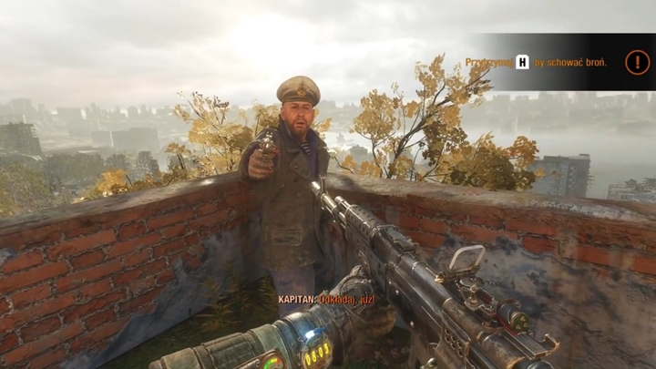 Zgarnij amunicję z ciał, a następnie biegnij do góry, a następnie przejdź drabiną na dach - Metro Exodus Sams Story: Prolog i pierwsze spotkanie z Kapitanem - solucja - Metro Exodus - poradnik do gry