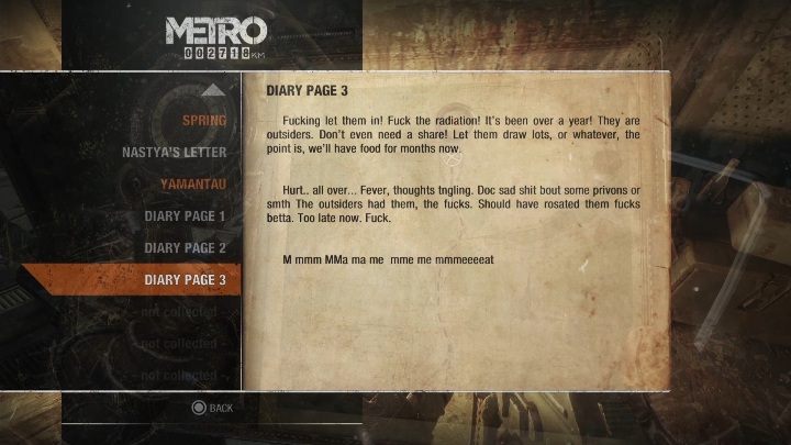 6 - Metro Exodus: Wiosna i Jamantau - Dzienniki i pocztówki, lista wszystkich - Metro Exodus - poradnik do gry