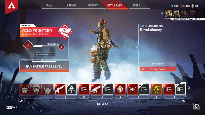 Po wykupieniu przepustki bojowej w grze Apex Legends, otwierasz przed sobą możliwość zdobycia wszystkich fantastycznych nagród sezonowych - Sezon 1 w Apex Legends: przepustka bojowa, nagrody, skórki - Apex Legends - poradnik do gry