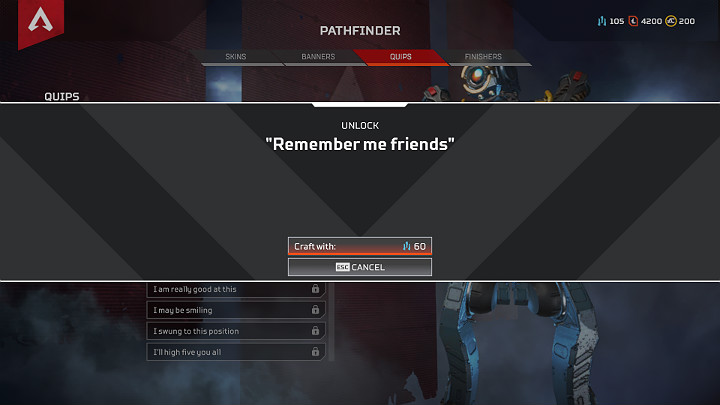 W grze Apex Legends, wszyscy Bohaterowie w teamie bezustannie się ze sobą komunikują - Crafting i materiał rzemieślniczy - Mikrotransakcje - Apex Legends - poradnik do gry