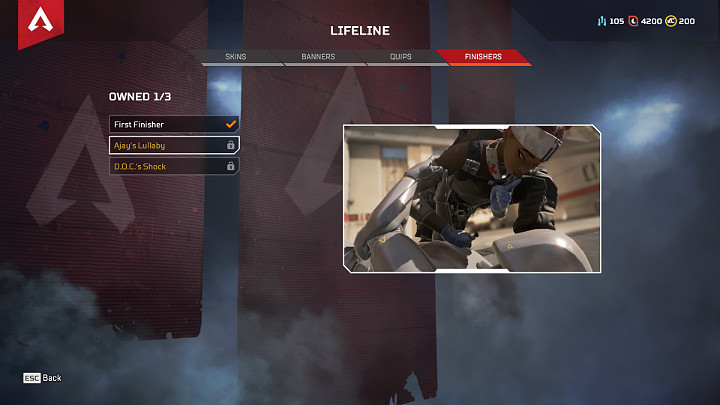 Finishery to zagrania pozwalające na wyeliminowanie powalonego przeciwnika - Crafting i materiał rzemieślniczy - Mikrotransakcje - Apex Legends - poradnik do gry