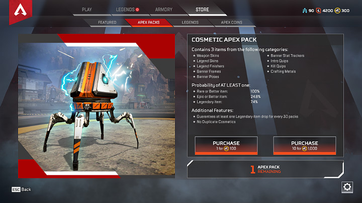 Apex Packs można zdobyć na dwa sposoby - Crafting i materiał rzemieślniczy - Mikrotransakcje - Apex Legends - poradnik do gry
