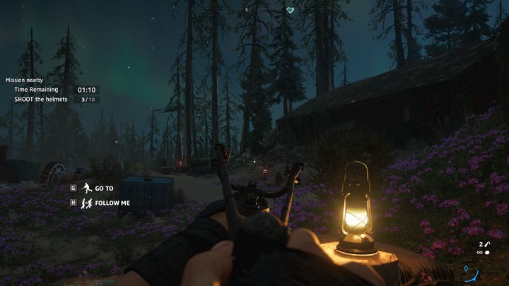 Na tym etapie musisz zestrzelić poruszające się hełmy - Pazury kruka, oczy orła | Zadania poboczne w Far Cry New Dawn - Far Cry New Dawn - poradnik do gry