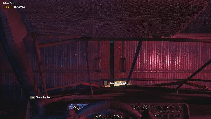 Po dotarciu na miejsce, odłóż swój ekwipunek do torby, a następnie wsiądź do pojazdu - Derby jeździeckie | Solucja Far Cry New Dawn - Far Cry New Dawn - poradnik do gry