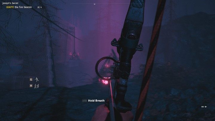 W miarę obniżania zdrowia Bestii, dwa razy uruchomi się scena, w której będziesz musiał zapalić stosy z drewnem - będą one umieszczone w rogach lokacji - Sekret Josepha | Solucja Far Cry New Dawn - Far Cry New Dawn - poradnik do gry