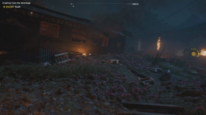 Warto zatrzymać się jeszcze przy wagonie widocznym na powyższym obrazku - Wyczołgując się z wraku | Solucja Far Cry New Dawn - Far Cry New Dawn - poradnik do gry