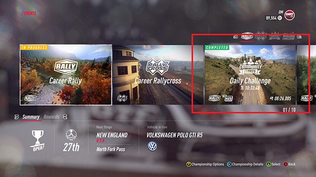 1 - DiRT Rally 2.0: Kredyty - jak najszybciej zarabiać? - DiRT Rally 2.0 - poradnik do gry