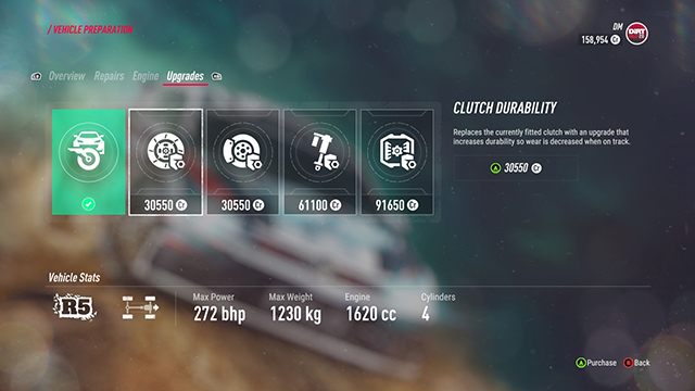 Ulepszenia części zmniejszają ich zużycie. - DiRT Rally 2.0: Tryb kariery - DiRT Rally 2.0 - poradnik do gry