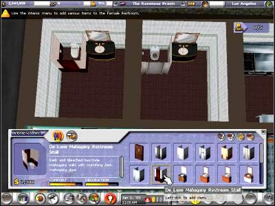 pic. De Luxe Mahogany Restroom - Toalety | Wystrój | Restaurant Empire - Restaurant Empire - poradnik do gry