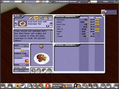 pic. Fried Duck Liver With Asparagus Tips - Wybieranie przepisów, napoje (1) | Potrawy | Restaurant Empire - Restaurant Empire - poradnik do gry