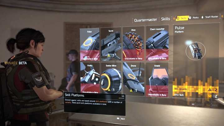 Kwatermistrz pozwala odblokowywać i ulepszać zdolności, a także atuty (Perks). - Kwatermistrz | Baza operacyjna i osady w The Division 2 - The Division 2 - poradnik do gry