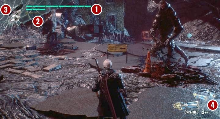 Każdy z bohaterów pod niektórymi przyciskami posiada indywidualne cechy bądź umiejętności - Nero - Interfejs postaci i sterowanie dodatkowe w Devil May Cry 5 - Devil May Cry 5 - poradnik do gry