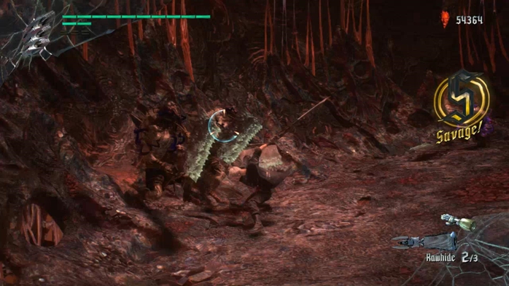 Dotrzesz do nośnika krwi, którym możesz przenieść się wyżej - Misja 08 - Demoniczny król - Solucja Devil May Cry 5 - Devil May Cry 5 - poradnik do gry