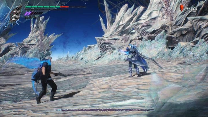 Walka jest naprawdę trudna i na wyższych poziomach trudności stanowi spore wyzwanie - Vergil - Boss w Devil May Cry 5 - Devil May Cry 5 - poradnik do gry