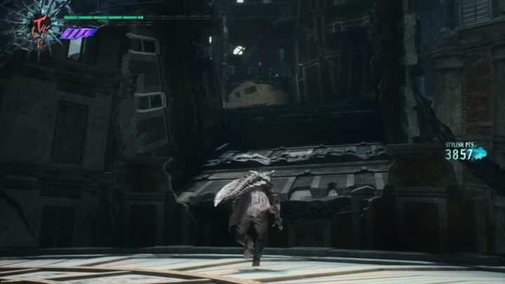 Kawałek dalej czeka cię kolejna walka, na okrągłej arenie - Misja 11 - Powód - Solucja Devil May Cry 5 - Devil May Cry 5 - poradnik do gry