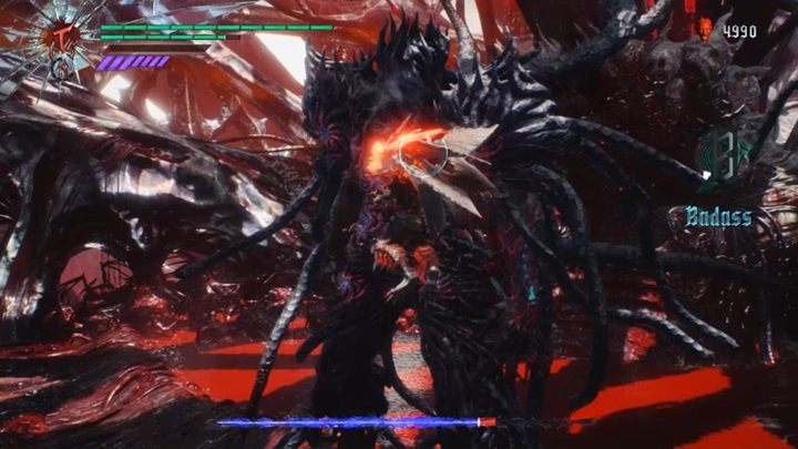 W tej walce, Dante wchłonął moc miecza i włada teraz bronią Demoniczny miecz Dantego - Urizen (Misja 12) - Boss w Devil May Cry 5 - Devil May Cry 5 - poradnik do gry