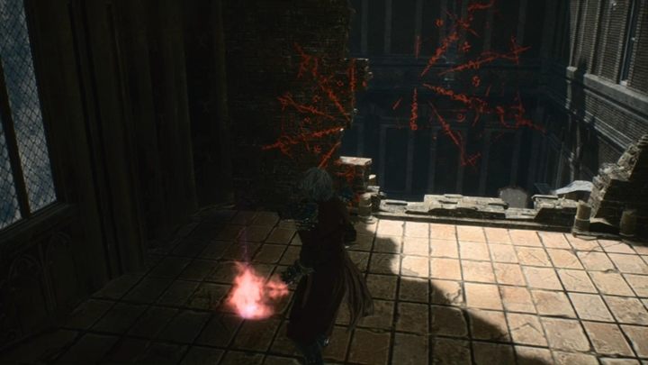 Aby dotrzeć do tajnej misji, wejdź do okazałego budynku, który zobaczysz dość wcześnie w czasie misji - Tajna misja 08 w Devil May Cry 5 - Devil May Cry 5 - poradnik do gry