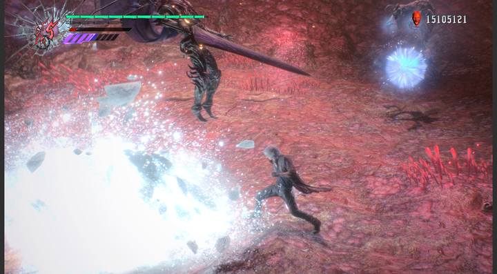 Król cerber poza ataki obuchowymi wykorzystuje moc piorunów i lodu - Dante - Arsenał, broń w Devil May Cry 5 - Devil May Cry 5 - poradnik do gry